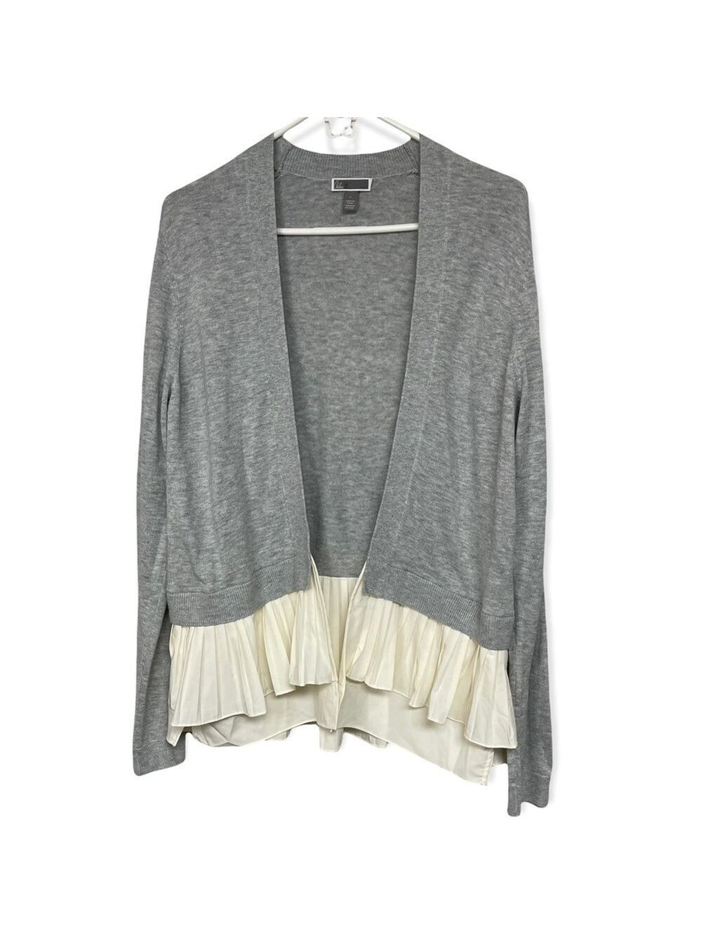 Chelsea28 Gray Cashmere Blend Sweater Large